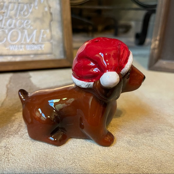 New Set of Christmas Schnauzer and Dachshund Dog Salt and Pepper Shakers - Picture 6 of 12